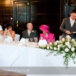 Wedding speeches at Bartley Lodge Hotel, New Forest.